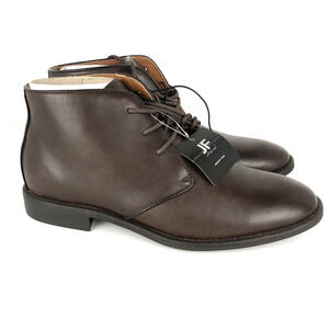 NWT J. FERRAR Milden Dress Shoes Men's Sz 7.5M Dark Brown Lace Up Ankle $100 NEW